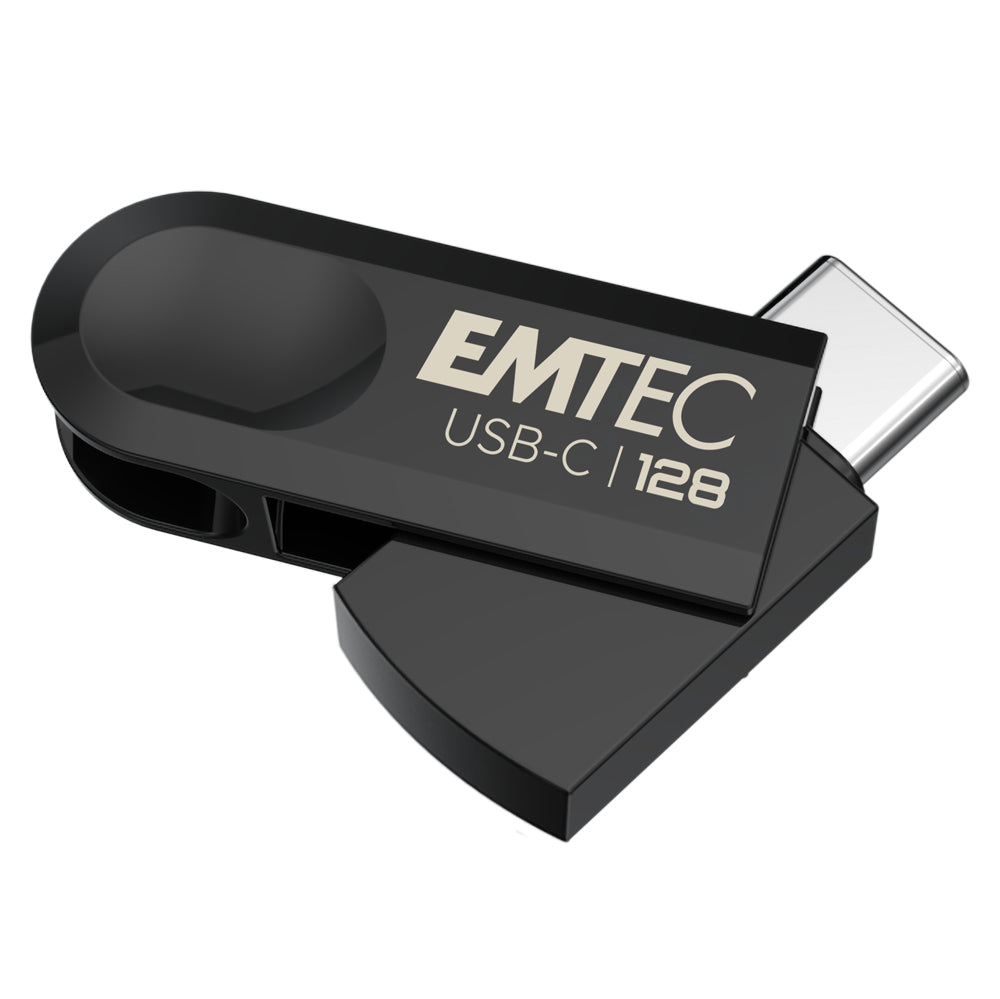 Emtec C280 USB-Stick – 128 GB, USB 3.2, drehbarer Verschluss