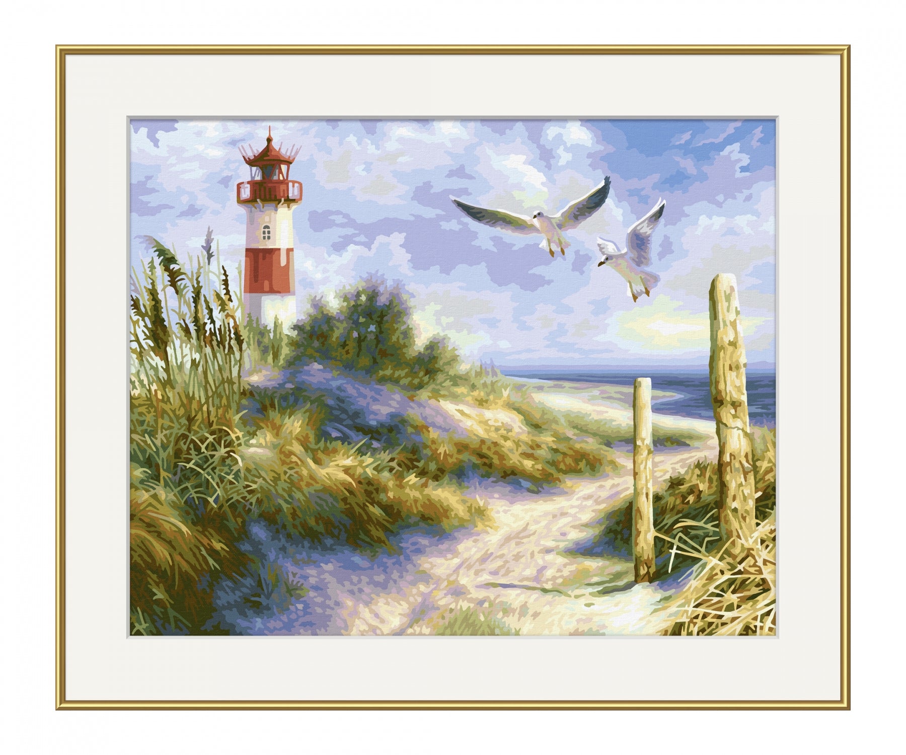 Schipper Malen-nach-Zahlen-Set – Dünenlandschaft mit Leuchtturm – 50 × 40 cm – ab 14 Jahren