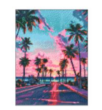 GRAINE CREATIVE Diamond-Painting-Set – Palmen – 30 × 40 cm – ab 8 Jahren