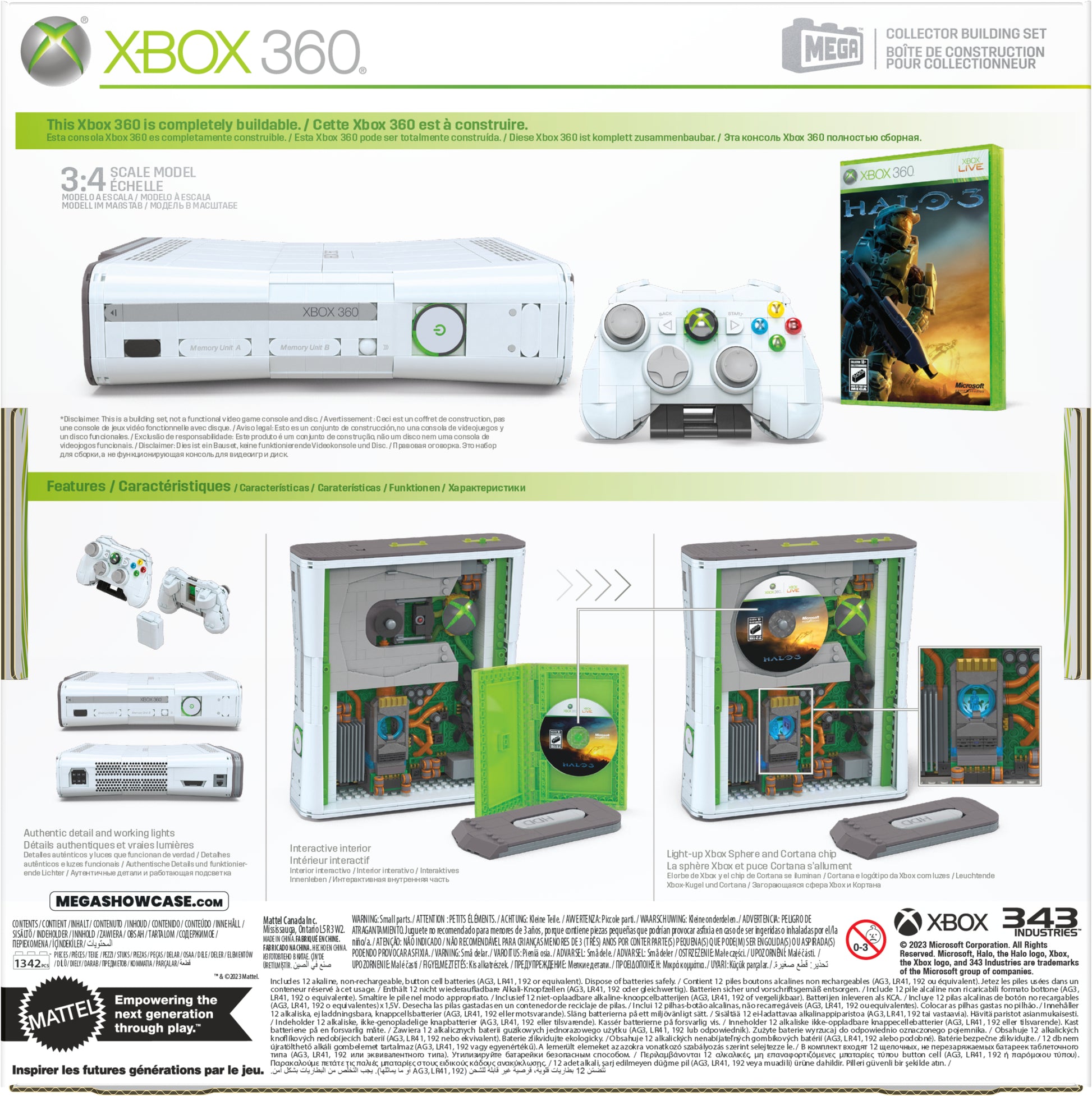 MEGA 3D Puzzle XBOX 360 Konsole – 1342 Teile – Kunststoff