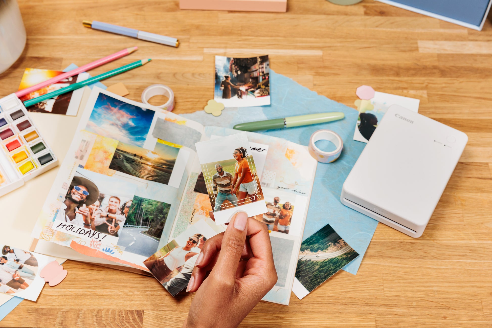 Canon SELPHY QX20 Mini-Fotodrucker – 7,2×8,5 cm, Thermosublimation, WLAN, USB-C, Akku, Weiss