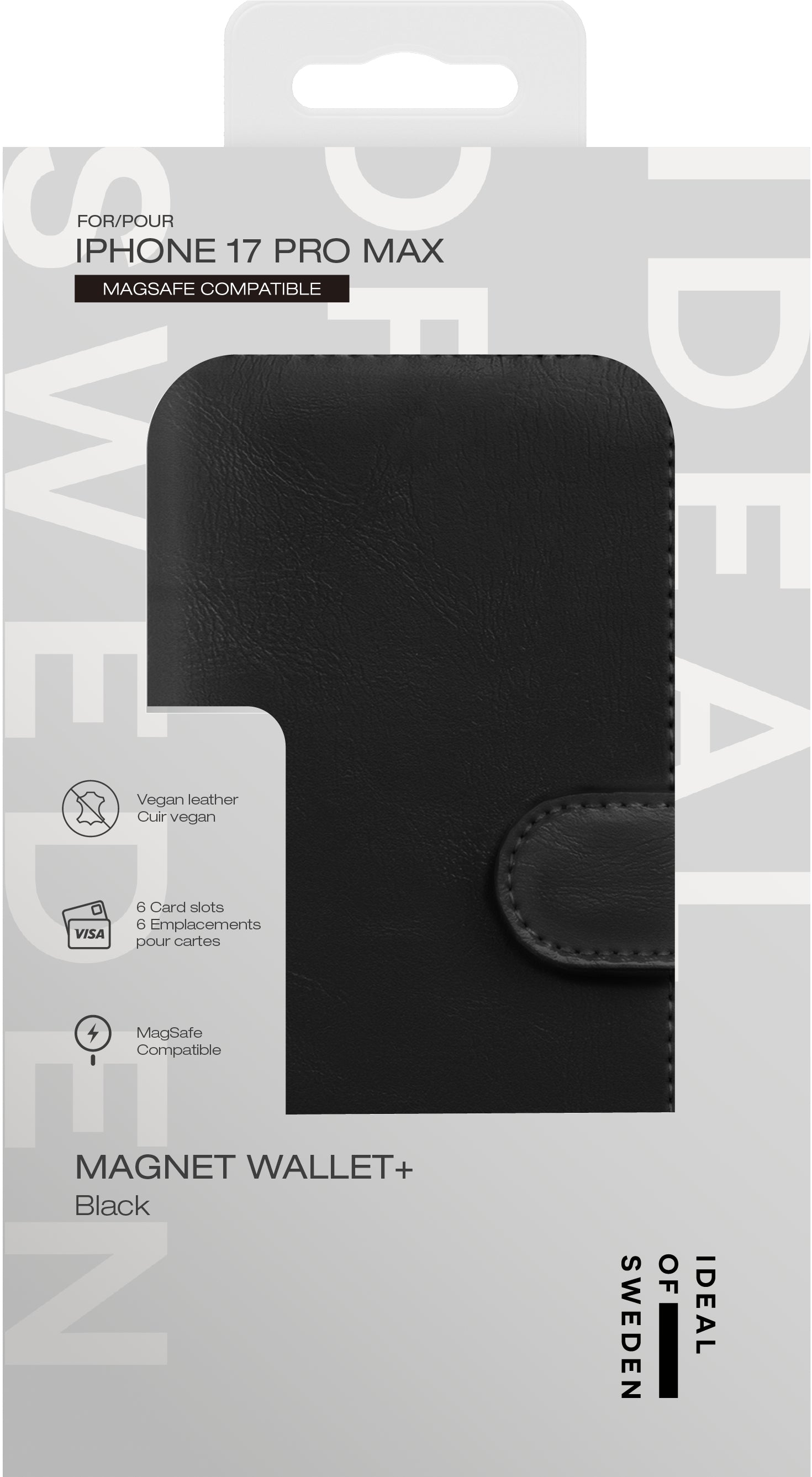 Ideal of Sweden – Booklet-Hülle – für Apple iPhone 17 Pro Max – schwarz – MagSafe-kompatibel