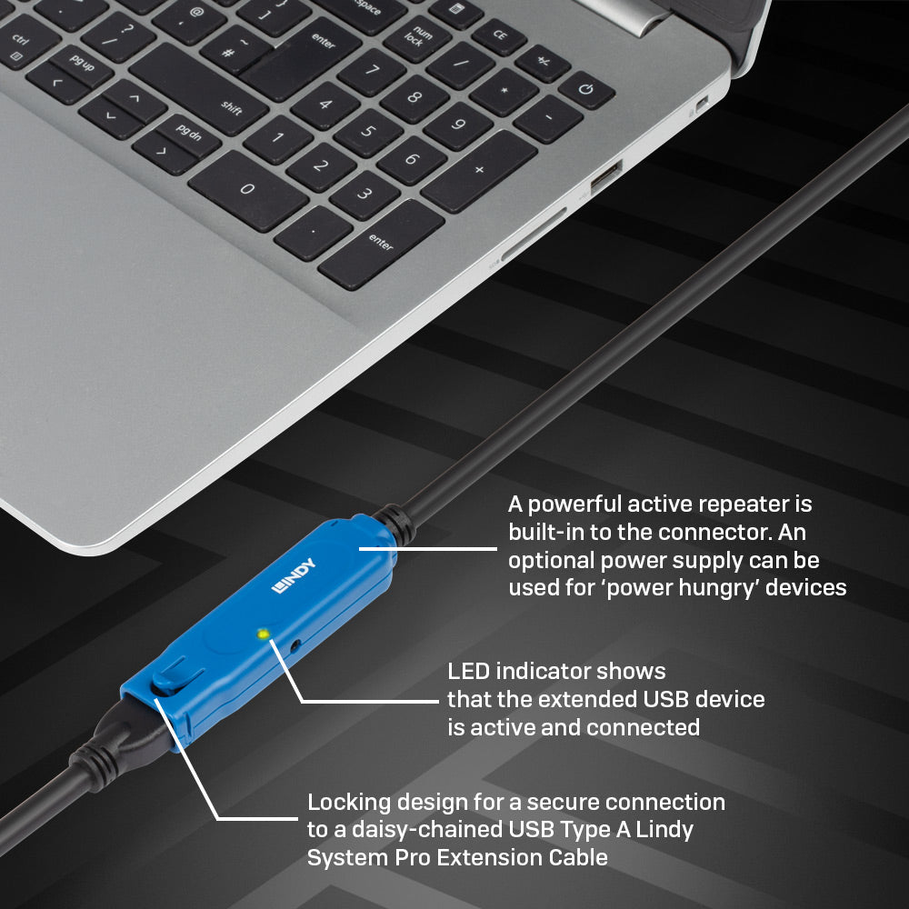Lindy USB-Kabel, USB-C zu USB-A, 5 m, USB 3