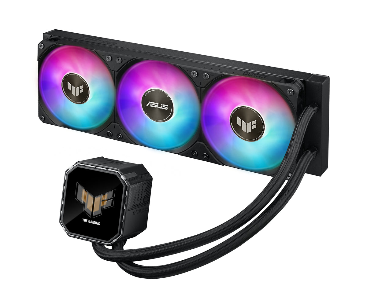 ASUS TUF GAMING LC III 360 ARGB LCD – AIO-Kühler – 360 mm, 3×120 mm, Schwarz, für AM4, AM5, LGA 1700 und andere