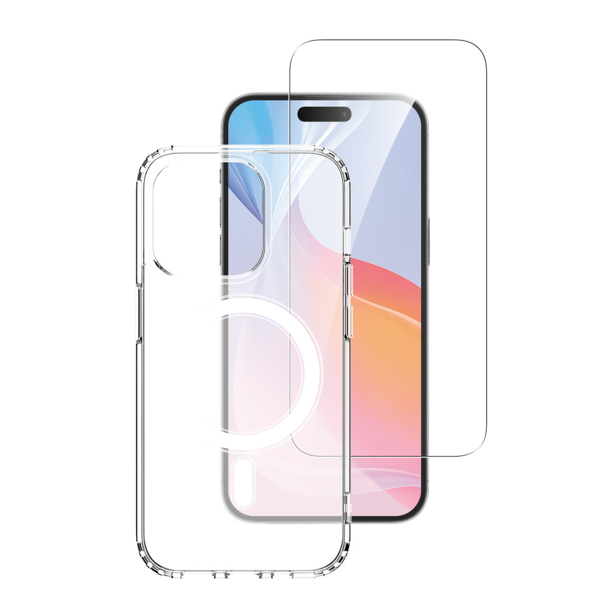 4smarts 360° Premium Set Backcover – für Apple iPhone 16 Pro Max, TPU+PC, Gehärtetes Glas, Transparent
