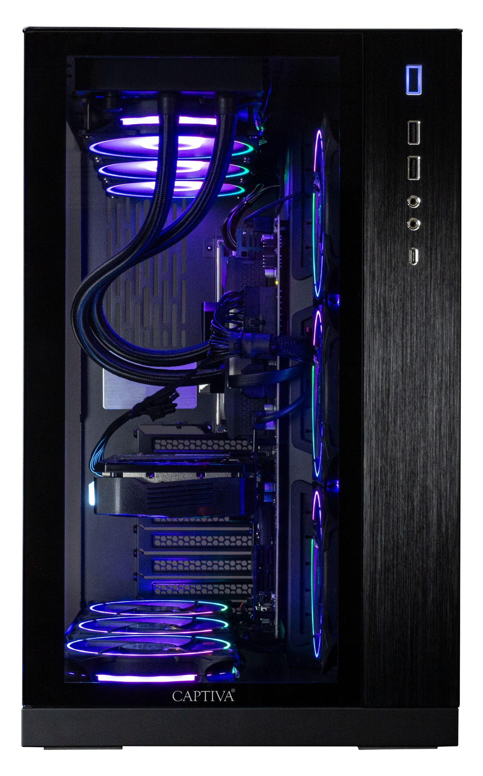 Captiva Tower – AMD Ryzen 9 9950X, 64 GB RAM, 2 TB SSD, NVIDIA GeForce RTX 5080 16 GB, Windows 11 Home
