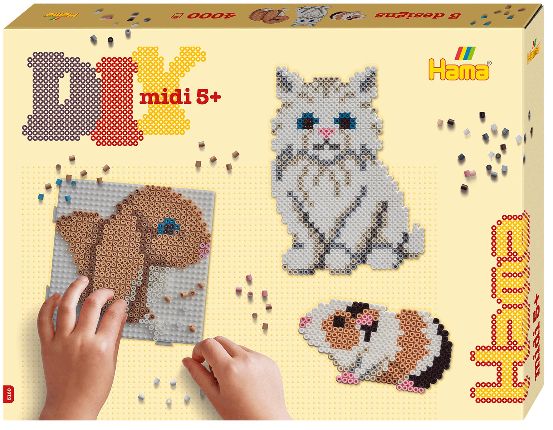 Hama Bügelperlen-Set Midi – Tiere – 4000 Perlen – ab 5 Jahren