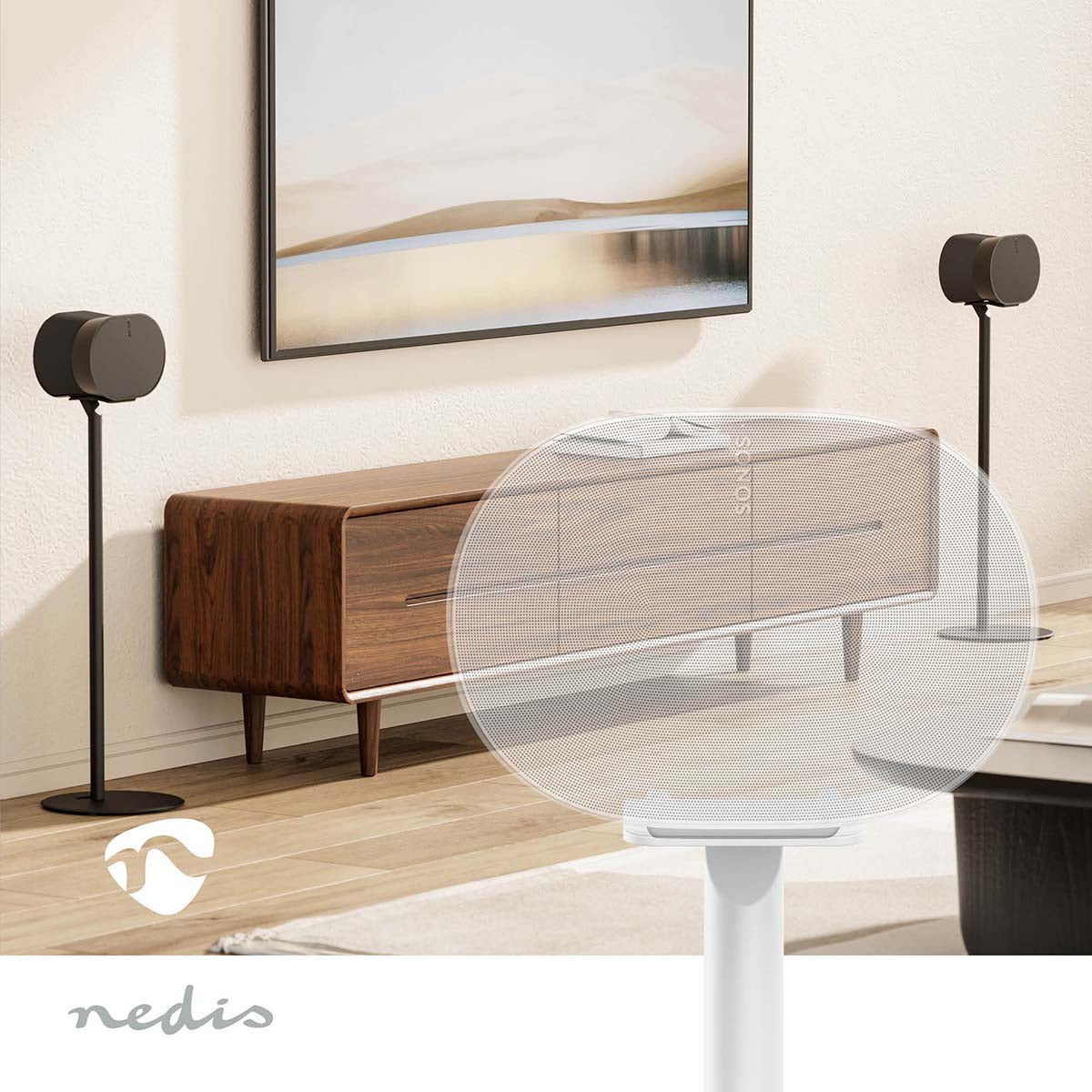 Nedis SPMT5950WT – Lautsprecher-Ständer – für Sonos Era 300 – 5 kg – Weiss