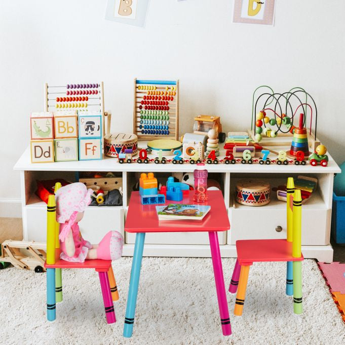 Relaxdays Kinderstuhl – 52 × 45,5 × 5 cm – Bambus – Mehrfarbig