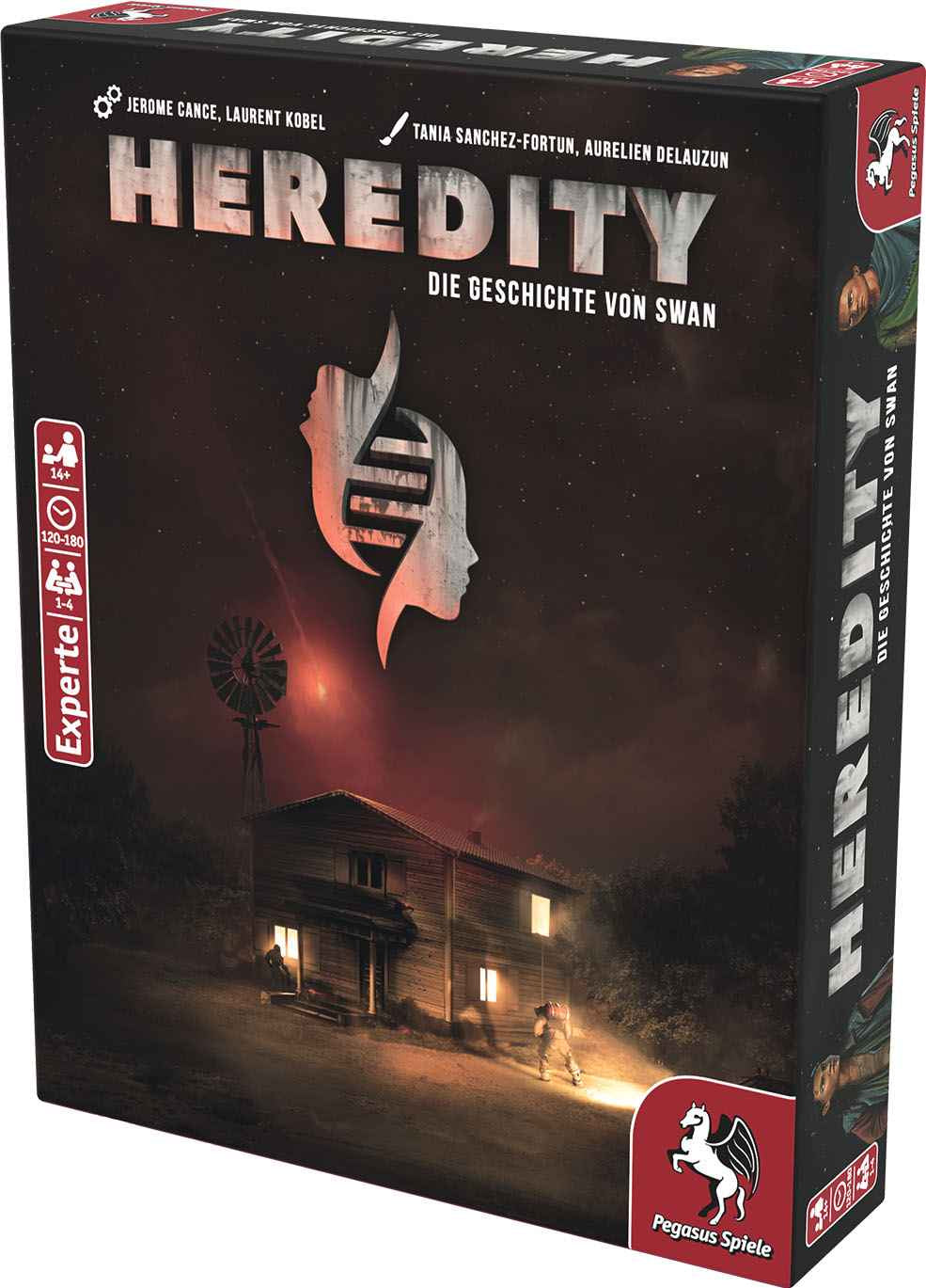 Pegasus Heredity – Die Geschichte von Swan – Strategiespiel, 1–4 Spieler, ab 14 Jahren, 180 Min., DE