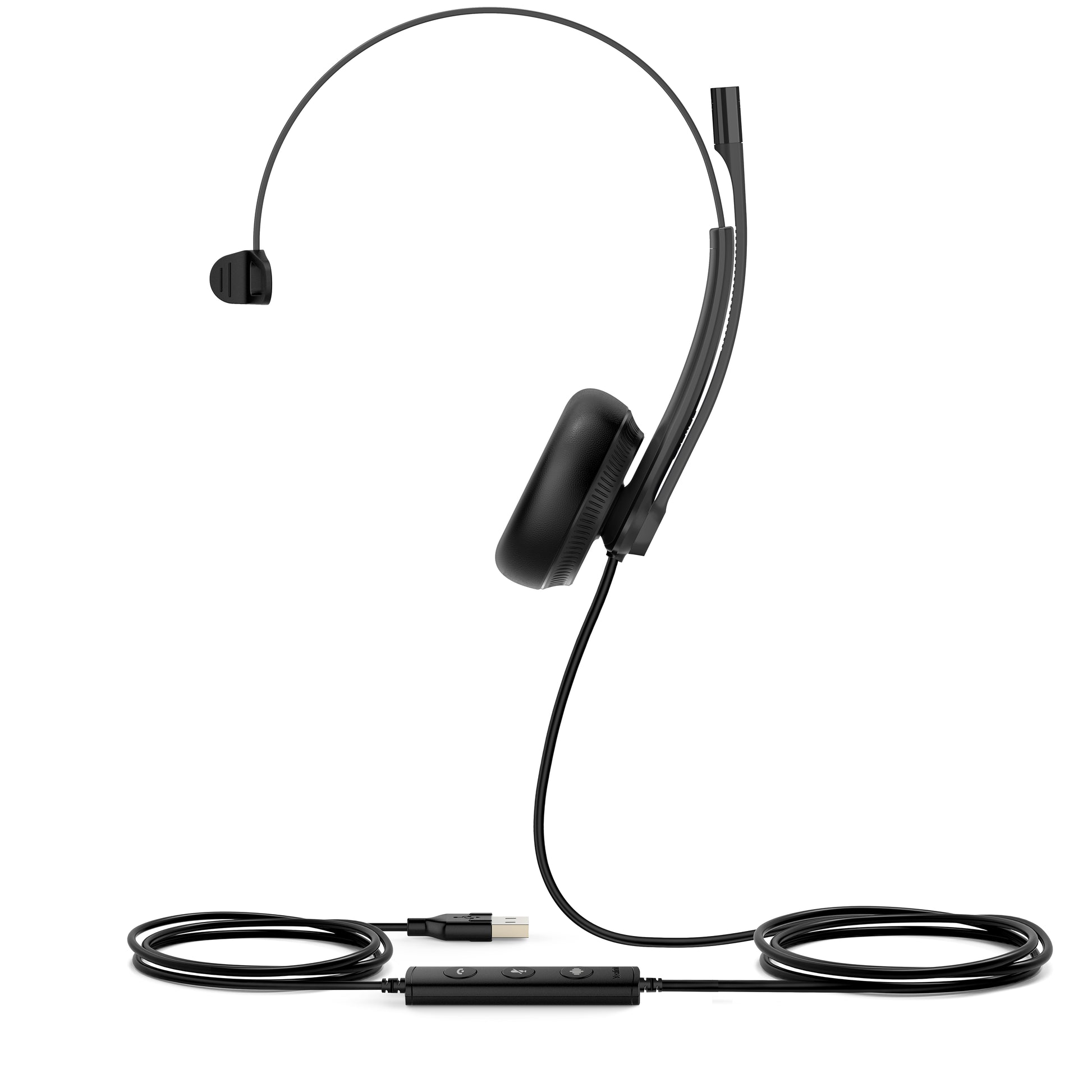 Yealink UH34 Mono UC Office-Headset – On-Ear, Mono, Kabelgebunden, USB-A, ANC, UC-optimiert, Schwarz