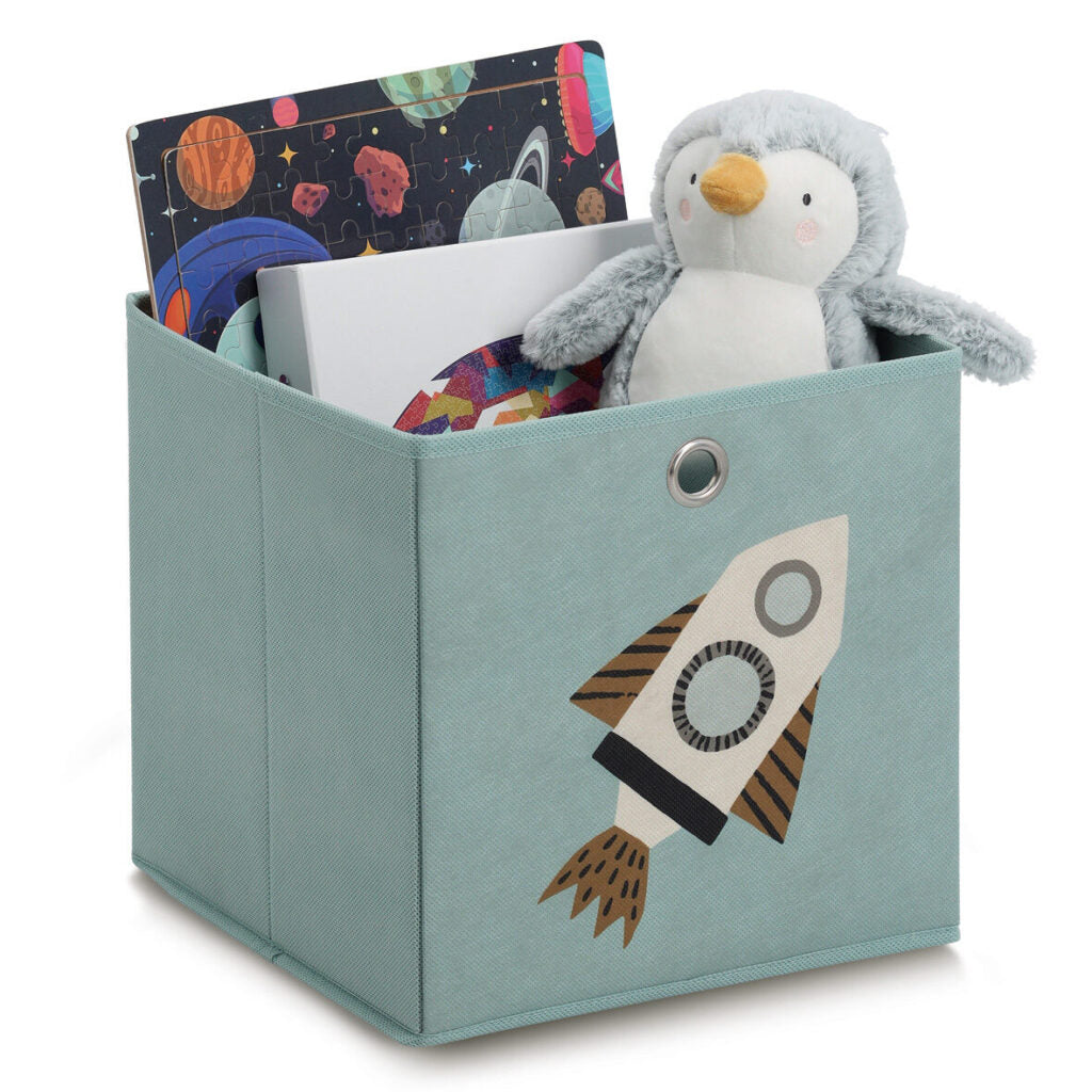 Zeller Present Aufbewahrungsbox – Vlies – Mehrfarbig – 280 × 280 × 280 mm