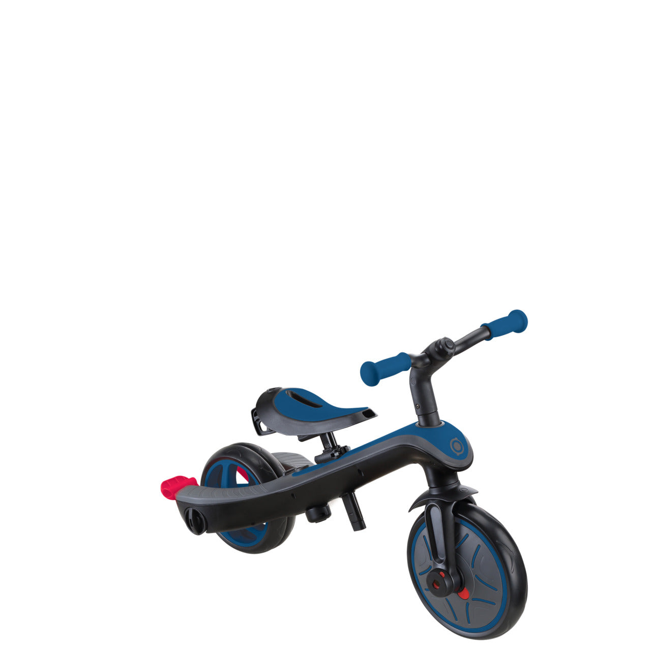 Globber Explorer 4 in 1 Dreirad – Verstellbarer Sitz, Schiebestange, Gurt – ab 10 Monaten – Blau