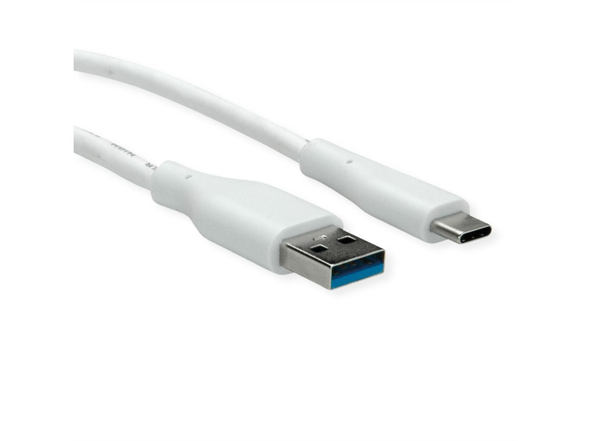 VALUE USB-A auf USB-C Kabel – USB 3.2 Gen 1 (5 Gbit/s) – 2 m – Geschirmt – Weiss
