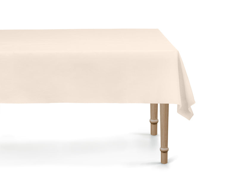 PartyDeco Tischdecke – 183×137 cm, Polyethylen (PE), Beige, Geburtstag