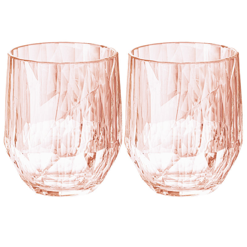Koziol Becher Club Nr. 24 – 2er Set, 300 ml, Kunststoff, Rosa, spülmaschinenfest