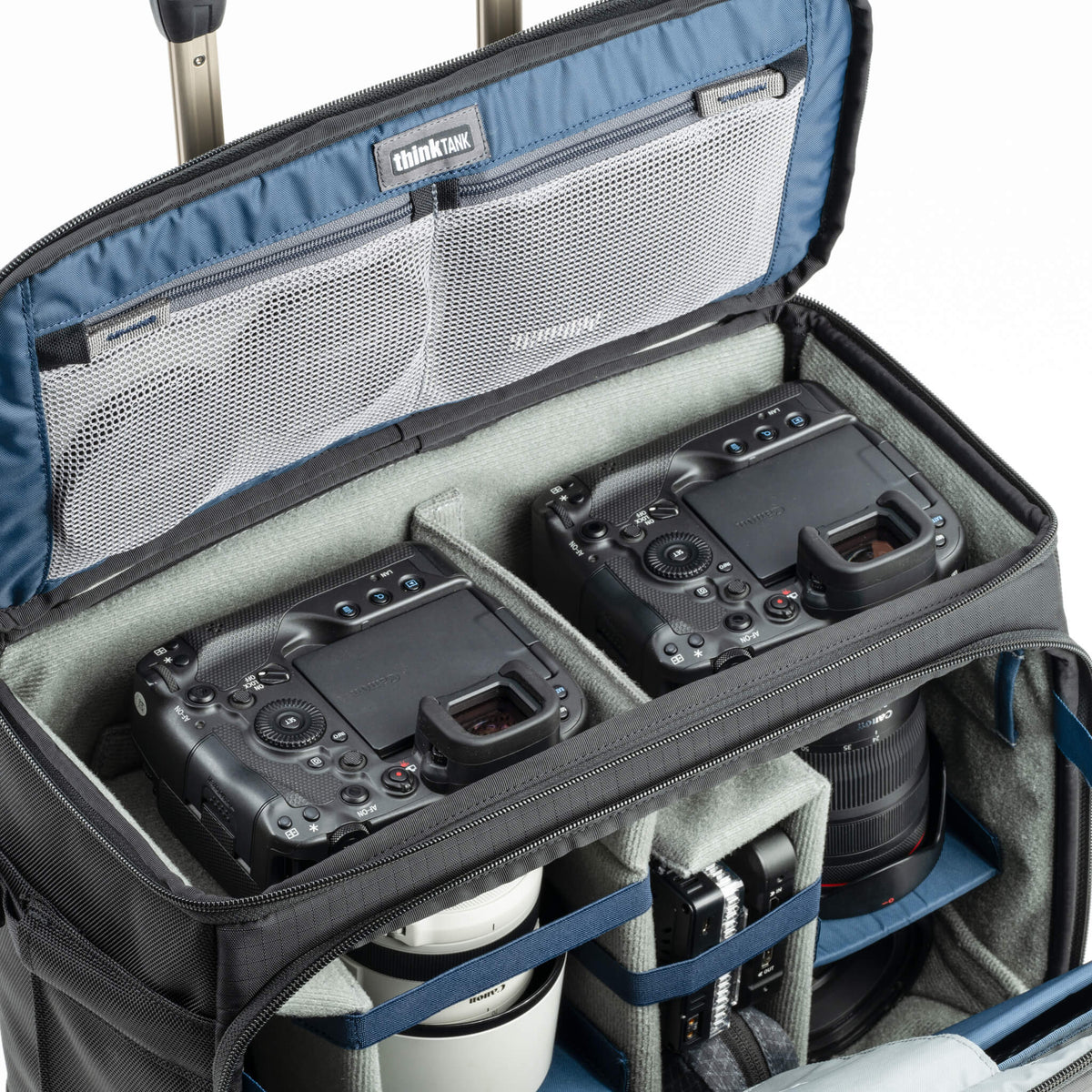 Think Tank Airport Navigator V2.0 Trolley – 22 l, 406 × 406 × 254 mm, 4.5 kg, 4 Räder – PU/Nylon – Schwarz