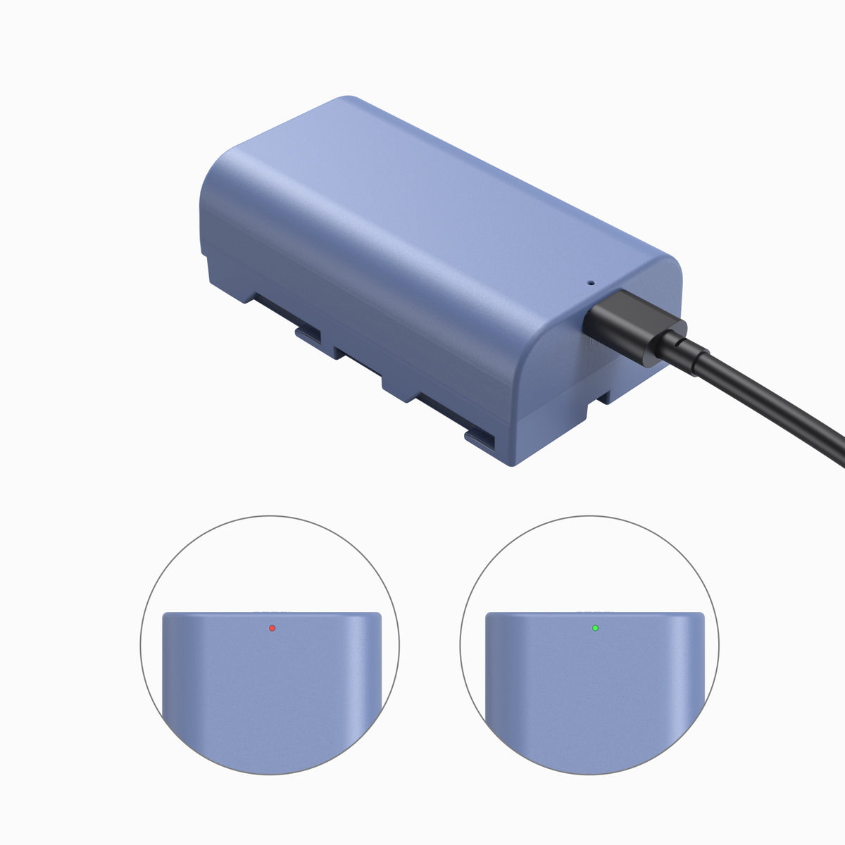 SmallRig NP-F550 Akku – 3500 mAh, 7,27 V, 25,4 Wh – für Kamera, LED-Videoleuchte, Monitor u. a. – Blau