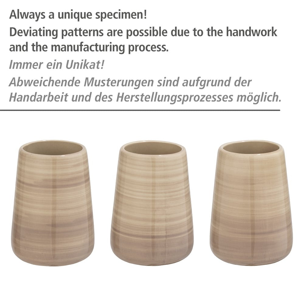 Wenko Pottery Seifenspender – Keramik, Sand, 360 ml