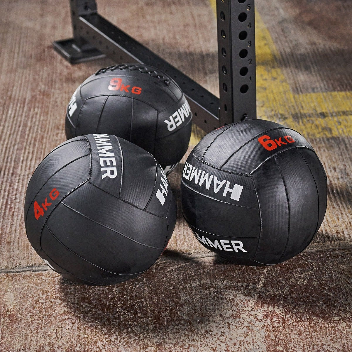 HAMMER Wall Ball Competition, Ø 35,0 cm, PVC, Schwarz, 9 kg, mit Sandfüllung