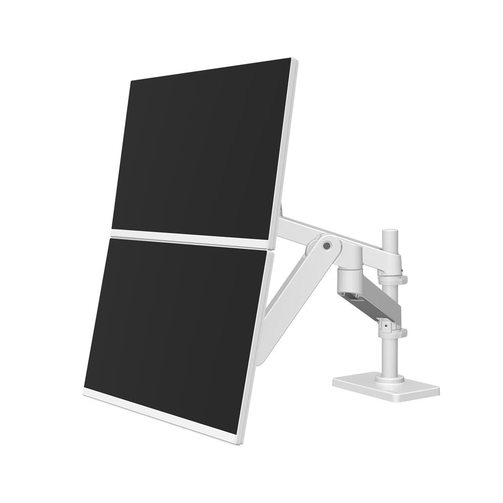 Ergotron LX Pro 45-710-290 – Monitorarm Tischhalterung – 2 Monitore – bis 24" – VESA 75×75/100×100 mm – Weiss