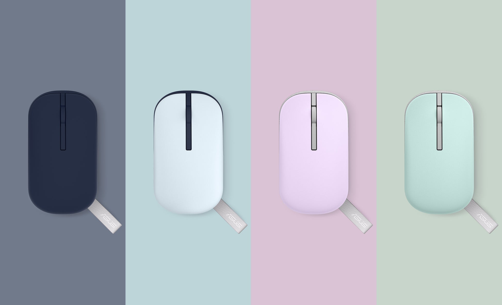 ASUS Marshmallow Md100 – Maus – Kabellos (Bluetooth/2,4 GHz), beidhändig, Grau