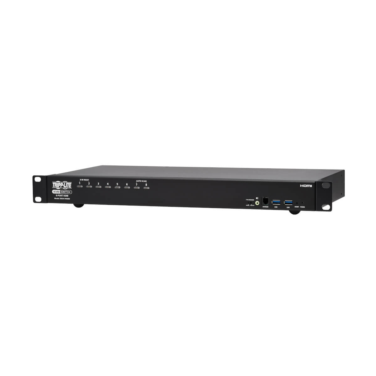 Tripp Lite B024-H4U08 – 8-Port HDMI KVM-Switch – 4K/60 Hz, USB 2.0-Hub, Audio, 1U-Rack