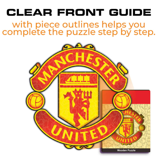 Iconic Puzzles Puzzle FC Manchester United – 270 Teile – 37,5 × 37,5 cm – ab 10 J. – Holz