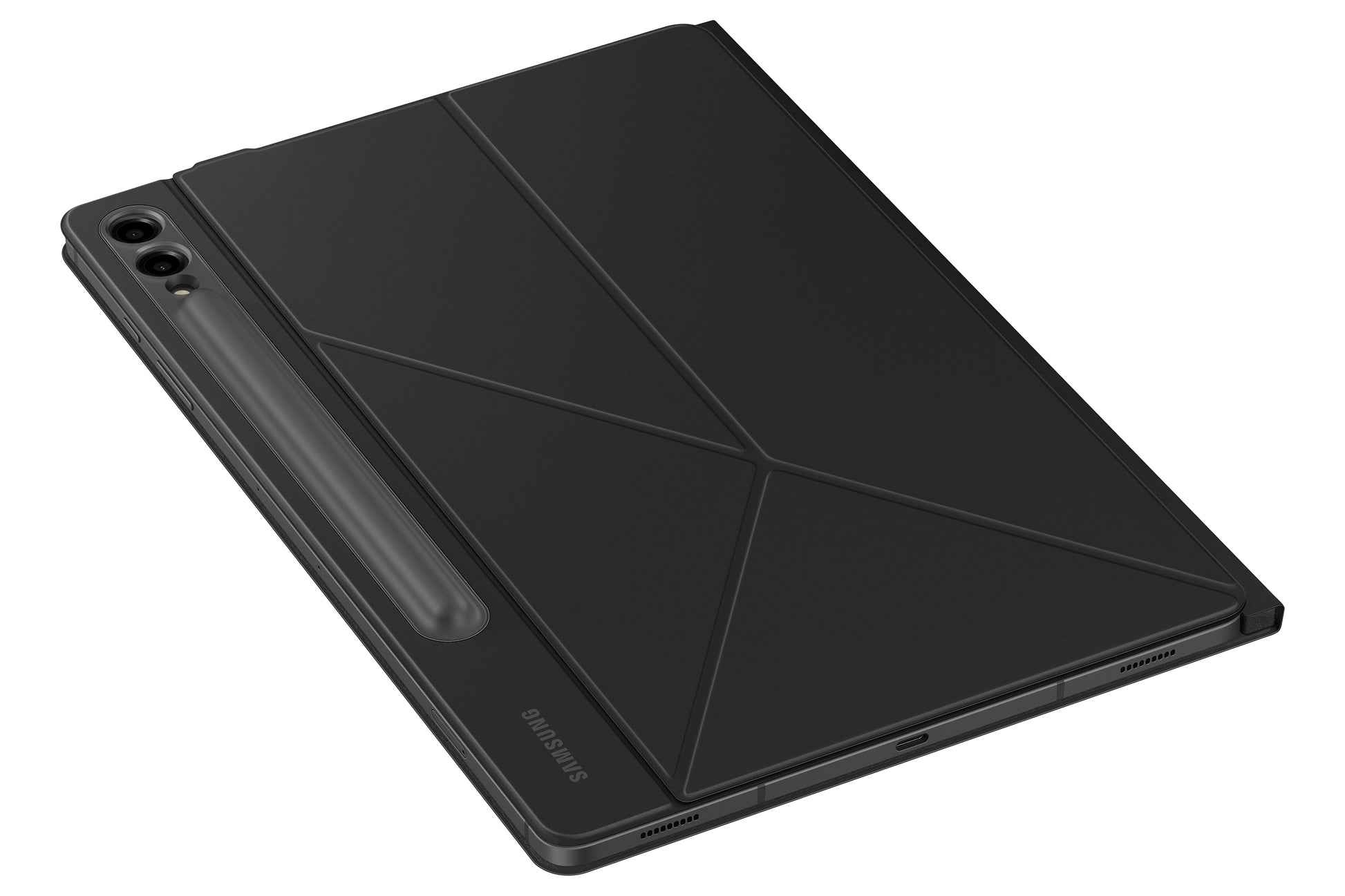 Samsung Smart Book Cover Tab S9 FE+ Notebook-Schutzhülle – für Galaxy Tab S9+, 12,4", Stoßschutz, Schwarz