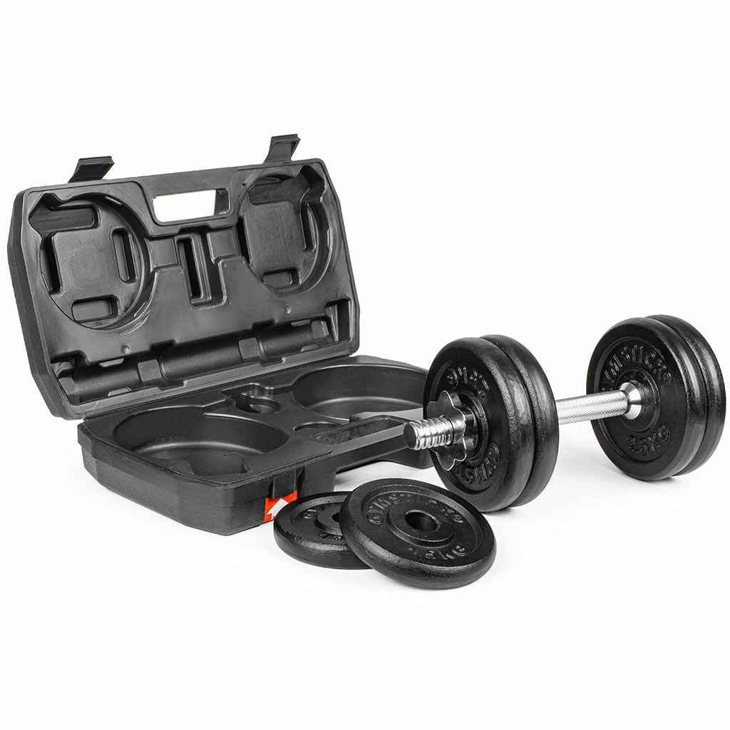 Gymstick Kurzhantel-Set 61070-15, 15 kg, Schwarz, Stahl/Eisen