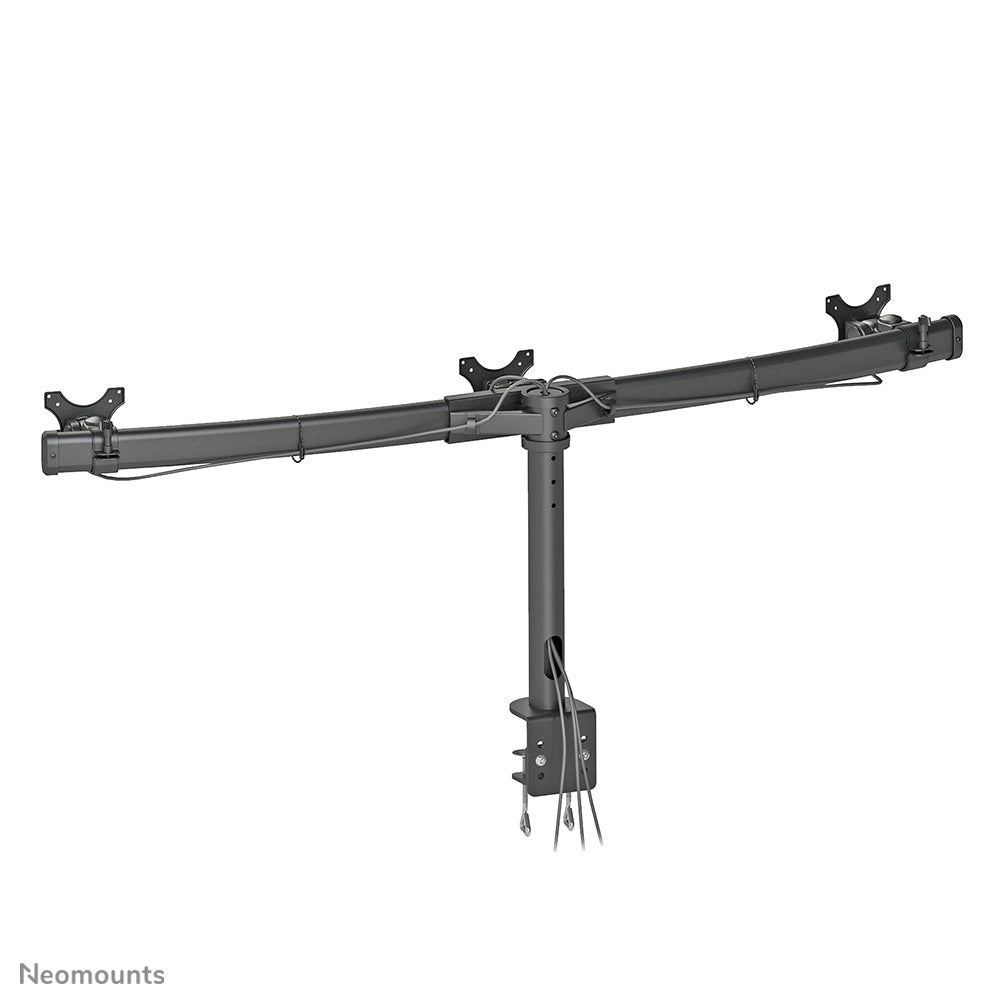 Neomounts FPMA D700D3 – Monitorarm, Dreifach, Tischklemme, bis 27", VESA 75 × 75/100 × 100 mm, 8 kg, Schwarz
