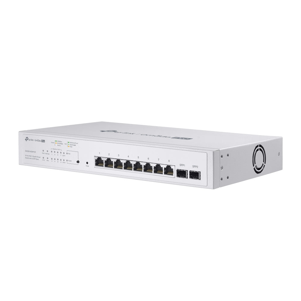 TP-Link S4500-8GHP2F – Verwalteter L2/L3 Switch – 8× 1G, 2× SFP, PoE+, PoE-Budget 150 W, 19"