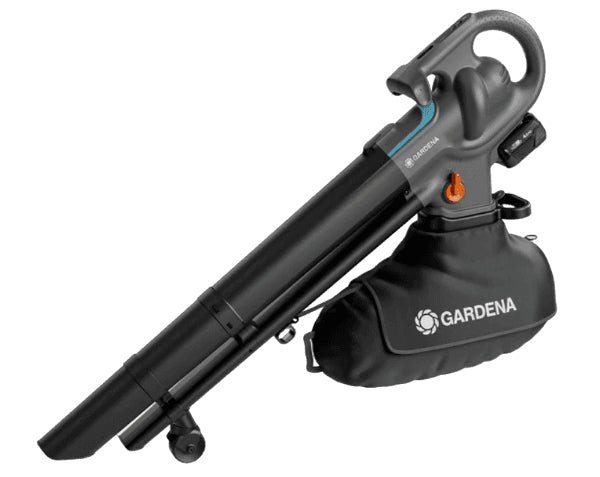 Gardena PowerJet 18V P4A Akku-Gebläse-Sauger – 18 V – 200 km/h – 2,5 Ah & Fangsack – POWER FOR ALL
