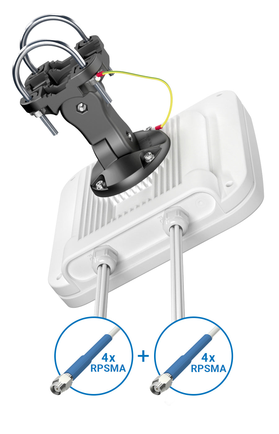 QuWireless QuSector 7V-120-8 – Richtantenne, 2,4–2,5 / 5–7,125 GHz, 7 dBi, RP-SMA, IP67, Stangenmontage