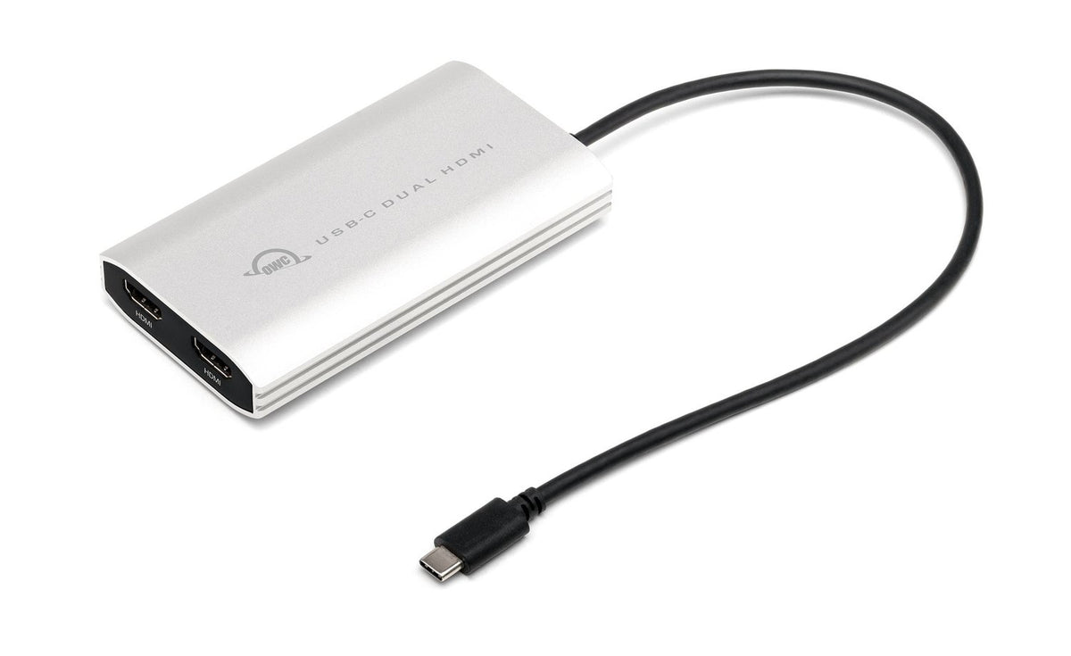 OWC CADPDL2HDMI Kabel USB-C zu 2× HDMI – 4K (3840 × 2160) @ 60 Hz, 0,26 m, HDMI 2.0, für Windows/Mac/Android