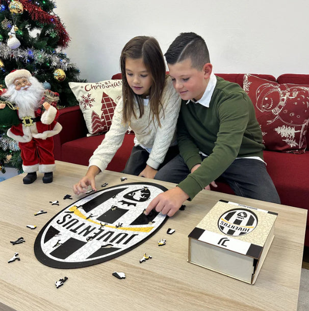 Iconic Puzzles Juventus FC - Retro Logo – Holz-Puzzle, 1 Spieler, ab 10 Jahren, mehrsprachig