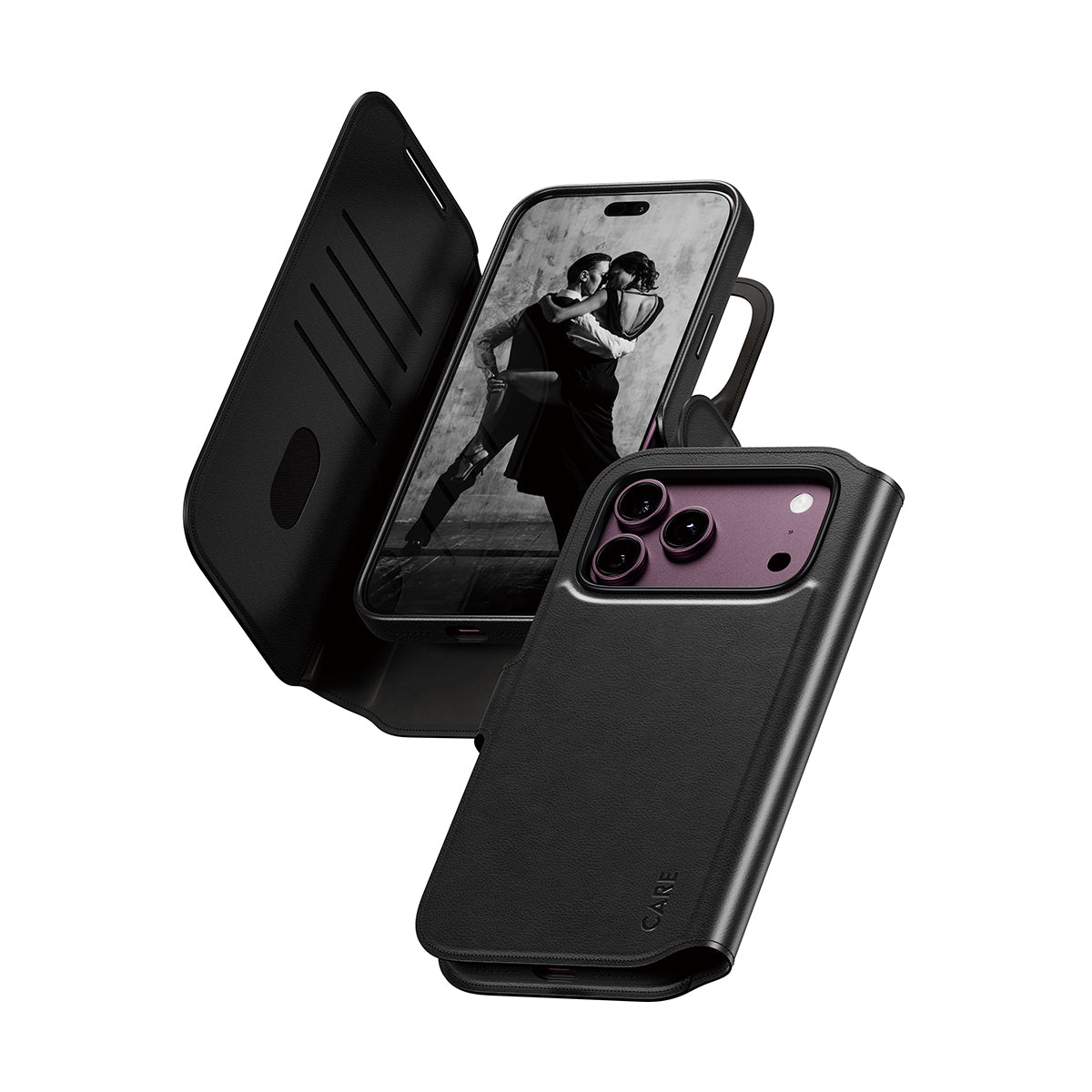 PanzerGlass CARE Tango Wallethülle – für Apple iPhone 18 Pro Max / 17 Pro Max, MagSafe, PC, Schwarz