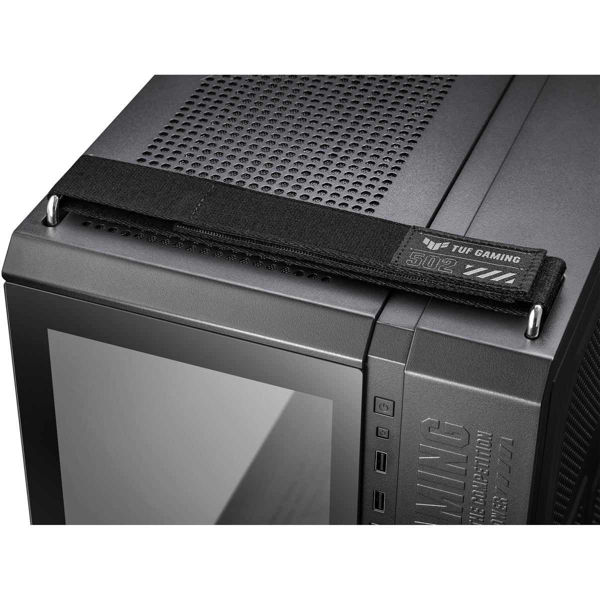 ASUS TUF Gaming GT502 PLUS – PC-Gehäuse (Midi-Tower) – ATX/mATX/Mini-ITX, 4×3,5", 4×2,5", Sichtfenster, Schwarz