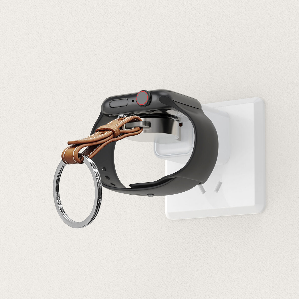 4smarts 541476 Kabelloses Ladegerät 2,5 W – Qi, MagSafe – für Apple Watch (Serie 2–10, Ultra, SE 2. Gen.)