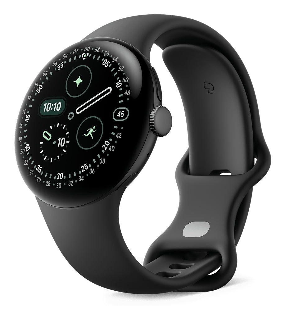 Google Pixel Watch 4 41 mm GPS – Aluminium Schwarz, Obsidian, S/L, 50 m, für Android
