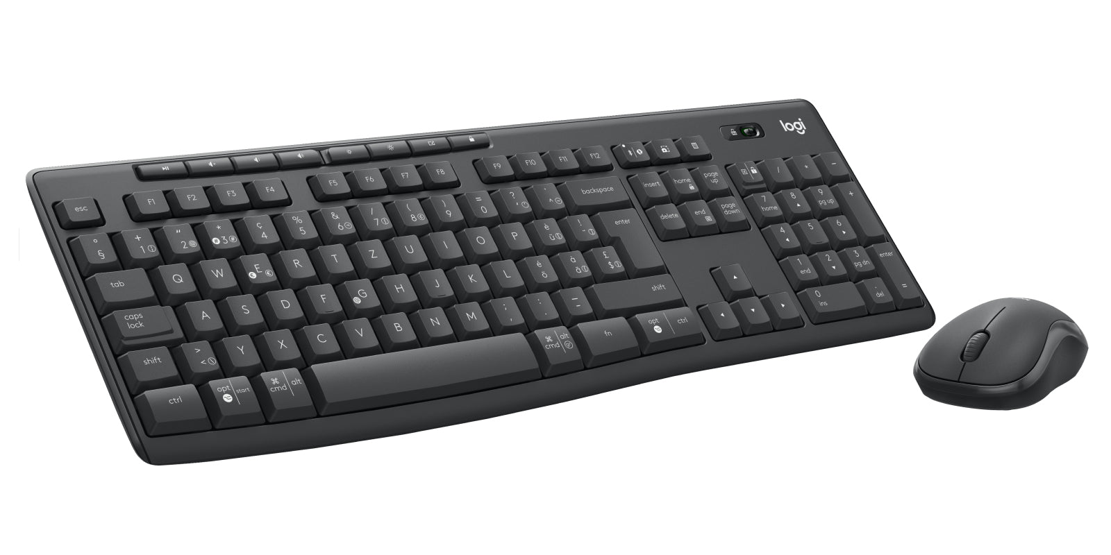 Logitech MK370 – Kabellose Tastatur (Bluetooth/2,4 GHz), CH-Layout (DE-CH) – für Windows & iOS