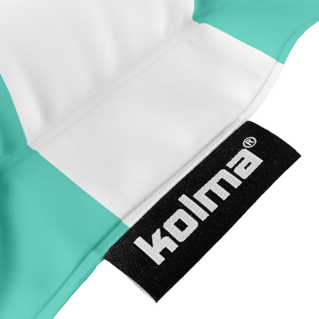 Kolma Luftmatratze – mit integriertem Kissen, faltbar – 78,5 × 188 cm – türkis/weiss – Polyester/PVC
