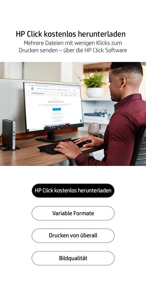 HP DesignJet Studio Steel – Grossformatdrucker 36", Farbe, LAN/WLAN/USB, 2400 × 1200 dpi