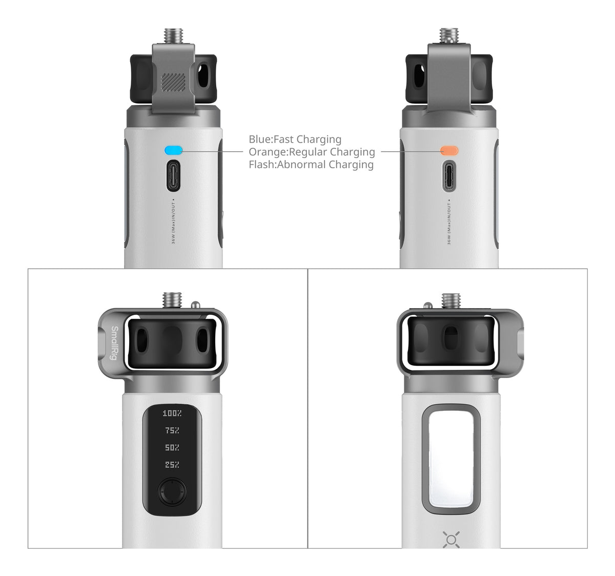 SmallRig HPS36 Power-Stick – 5000 mAh, USB-C PD 36 W, 2× USB-C – für Kamera – Silber