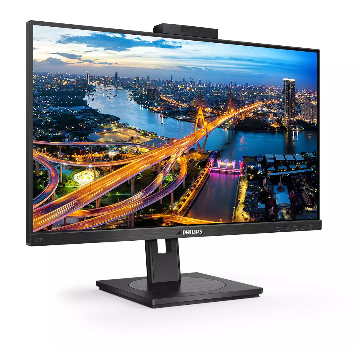Philips 242B1H/00 – Monitor, 23,8", 250 cd/m², Webcam, Lautsprecher, Adaptive Sync, VESA 100 × 100, Schwarz