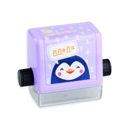 Trodat Rollstempel (Lernstempel), Motiv Pinguin, Hellviolett
