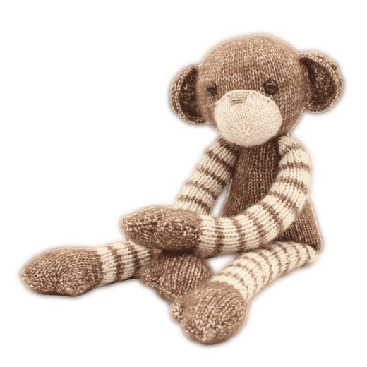 Hardicraft Strickset Affe Malinda – 37 cm, Braun