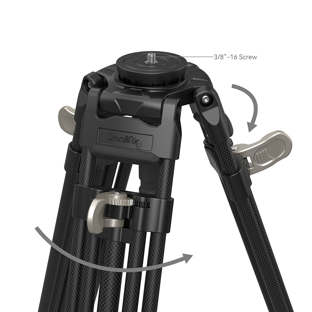 SmallRig FreeBlazer Stativ – bis 182 cm – 25 kg – für Manfrotto Quick Release Plate (501PL) – Carbon/Schwarz
