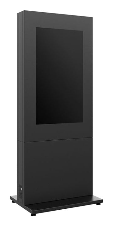 Hagor Bodenständer – bis 46" – für 2 Displays, Diebstahlsicherung – Anthrazitgrau
