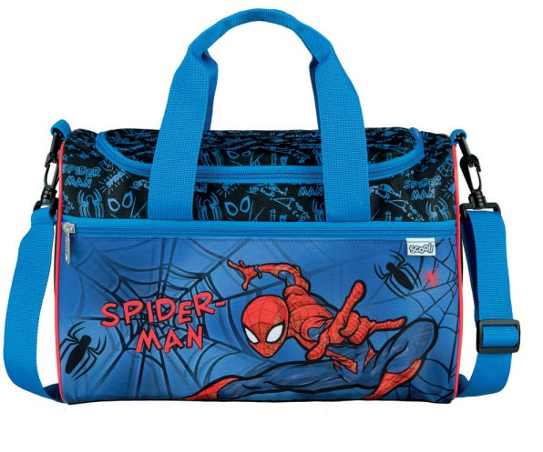 Scooli Sporttasche Spiderman – 8 l, Polyester, Schwarz, 33 × 22 × 16 cm